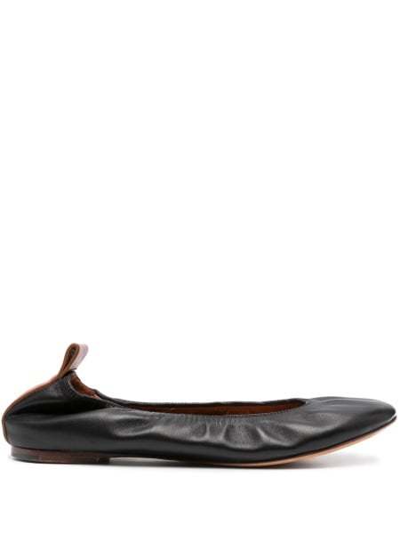 Balerini Lanvin negri din piele