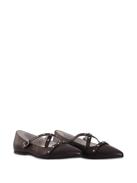 Balerini TWIN SET Girl negri din piele