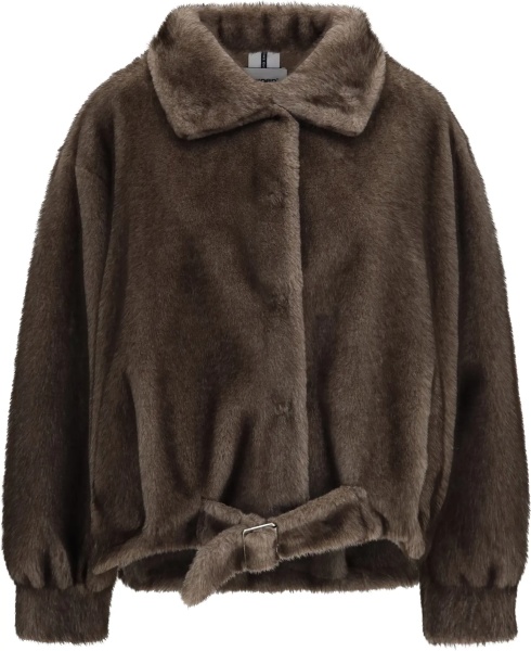 Blanuri Faux fur Jacket with waist belt