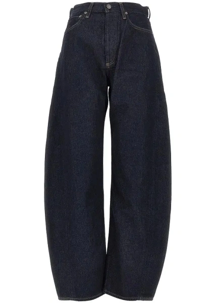 Blugi AGOLDE albastri 'Luna Pieced'