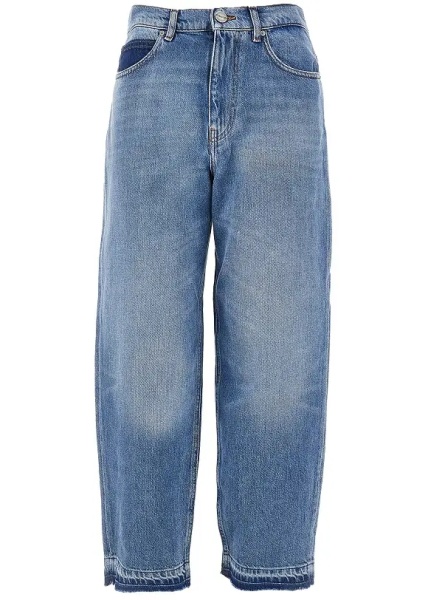 Blugi Balloon Fit jeans with frayed hem