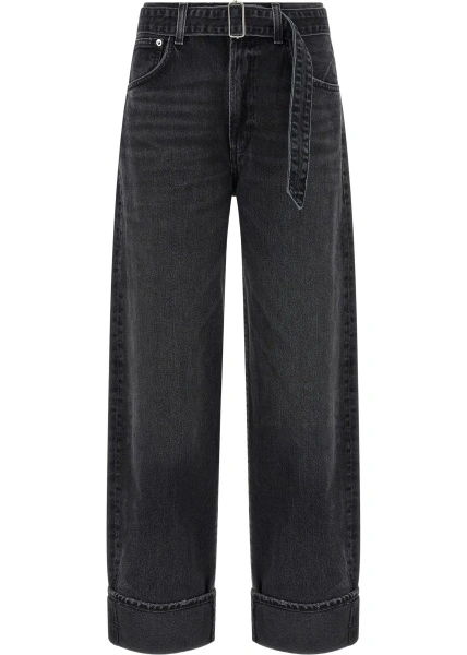 Blugi Cuffed Taper wide Jeans