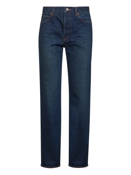 Blugi drepti Saint Laurent albastri