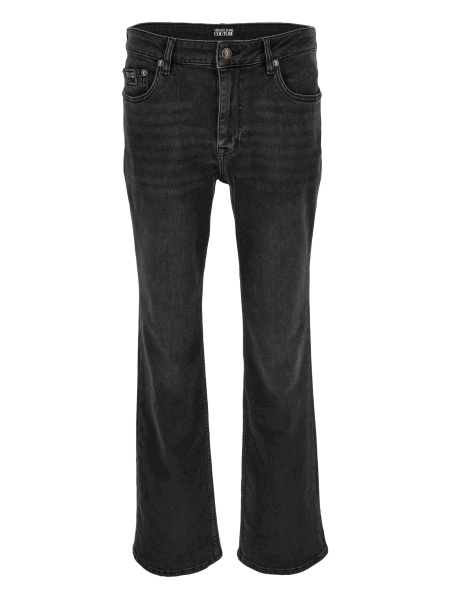 Blugi drepti Versace Jeans Couture negri