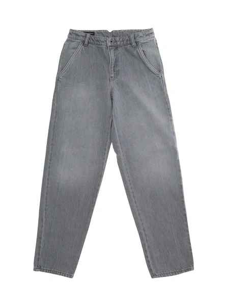 Blugi EMPORIO ARMANI KIDS gri din denim