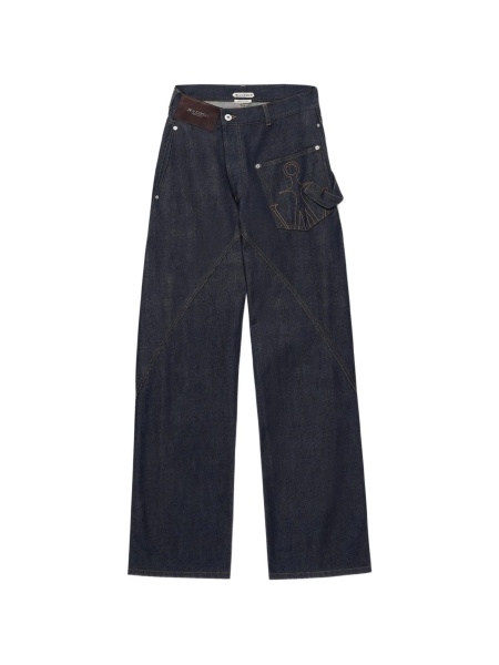 Blugi evazati JW Anderson albastri