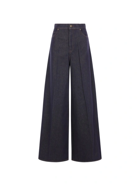 Blugi evazati Max Mara albastri