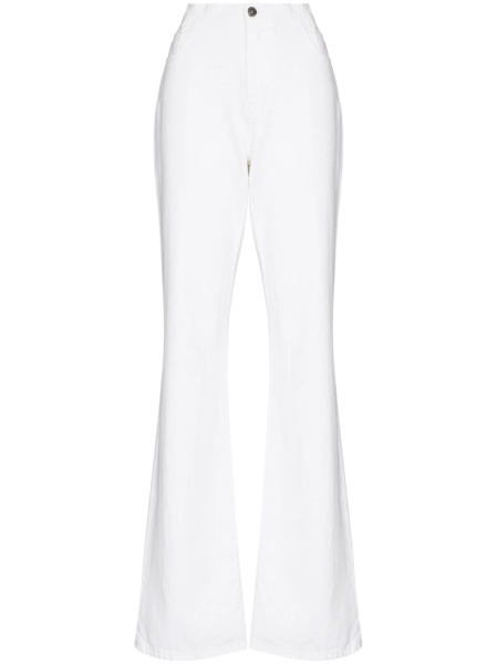Blugi evazati Raf Simons albi din bumbac