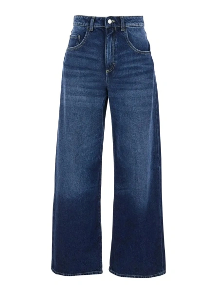 Blugi Icon Denim albastri din denim