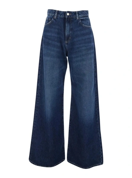 Blugi Icon Denim albastri din denim