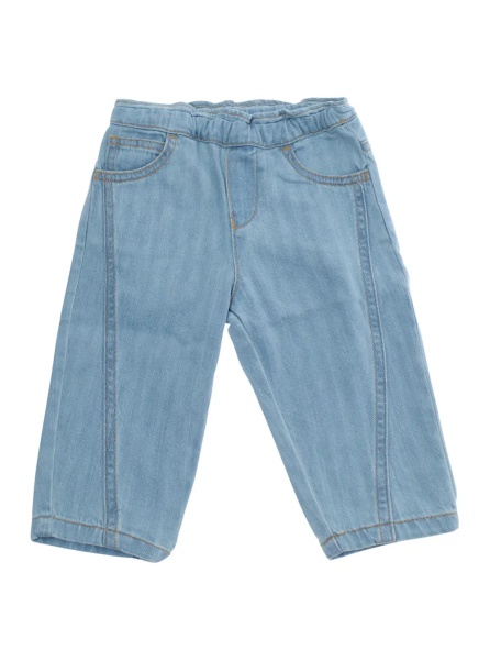 Blugi Light blue Jeans with elasticated waist and logo patch on the back in denim baby