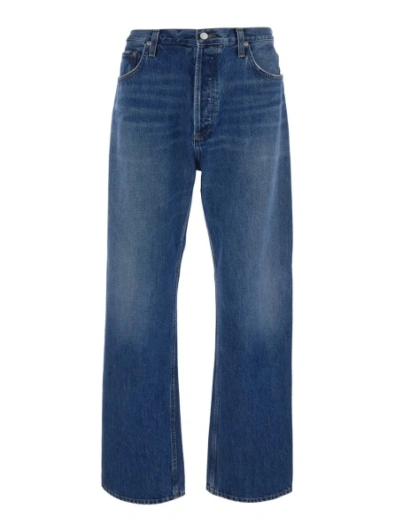 Blugi 'Magnus' blue jeans with logo patch on the back in denim for men