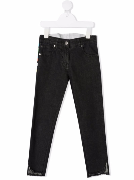 Blugi Stella McCartney negri din bumbac si elastan