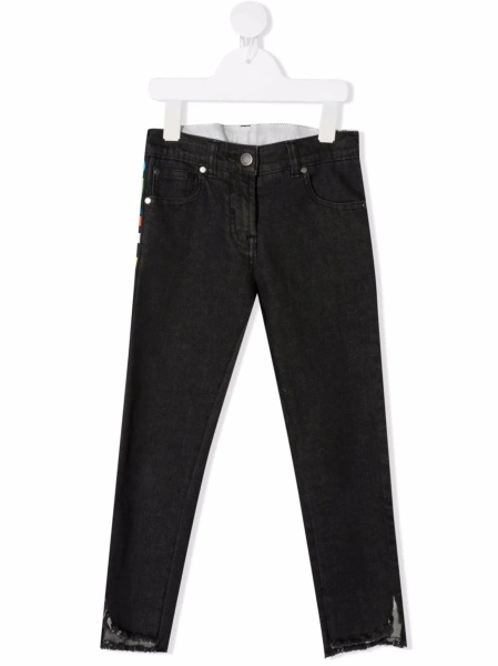 Blugi Stella McCartney negri din bumbac si elastan