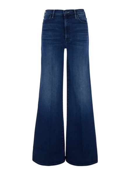 Blugi 'The Hustler Roller Sneak' Blue jeans with Wide Leg and Logo Patch on the Back in Denim for Women