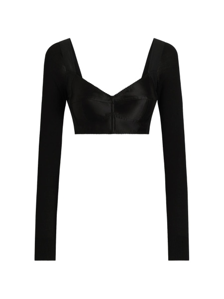 Bluza Dolce & Gabbana neagra din elastan si poliamida