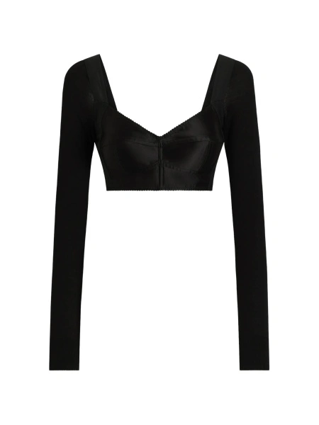 Bluza Dolce & Gabbana neagra din elastan si poliamida