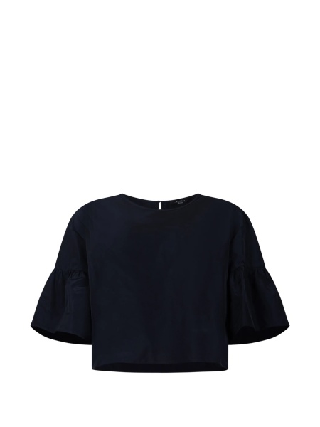 Bluza Max Mara albastra din polyester si bumbac
