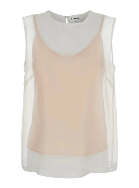 Bluza P.A.R.O.S.H. alba din matase