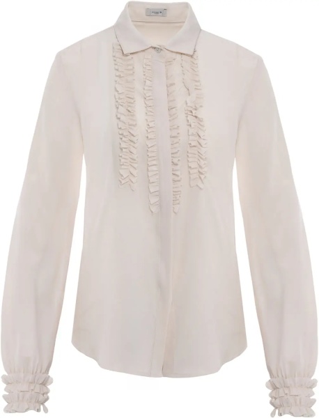 Bluza Silk blouse with ruffle details