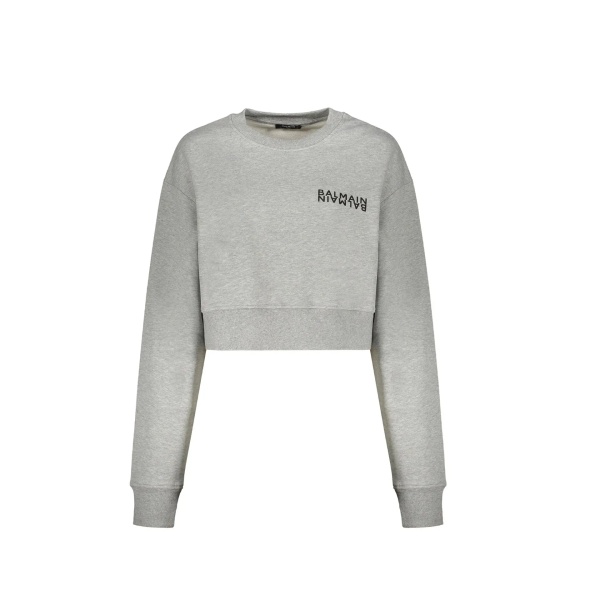 Bluza trening Balmain cropped logo sweatshirt