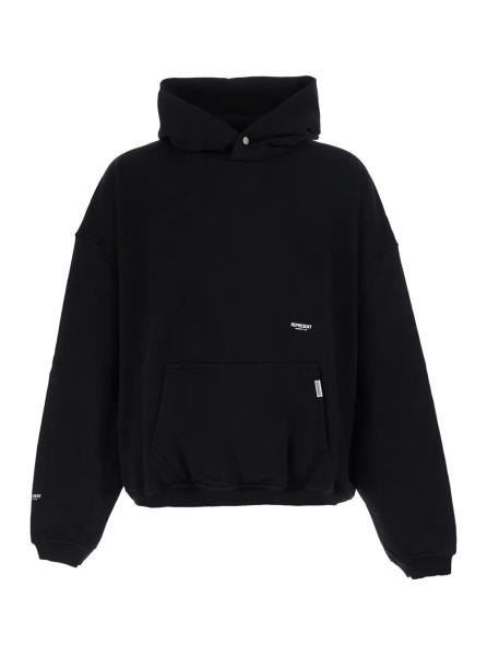 Bluza trening black Hoodie with logo details on front and back in cotton for men