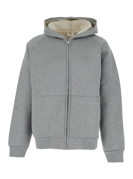 Bluza trening Grey Hoodie with Dropped Shoulders in Neoprene Man