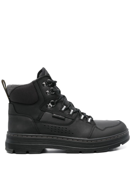 Bocanci Dr. Martens negri din piele si material textil