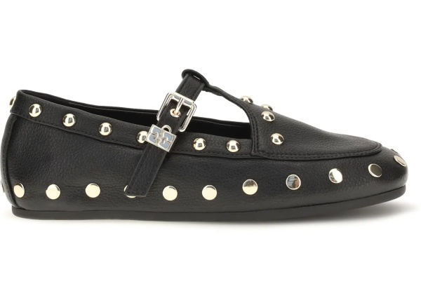 Bocanci Mary Jenny studded Ballerinas in pebbled leather