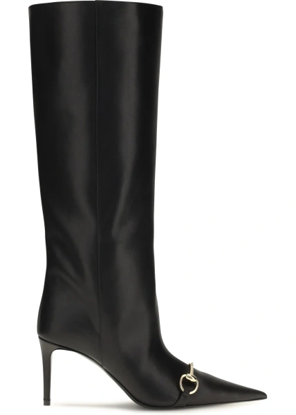 Bocanci Slip-on leather Boots with Horsebit