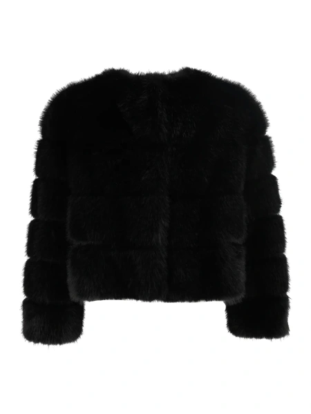 Bomber INTARSIA FAUX FUR BOMBER JACKET