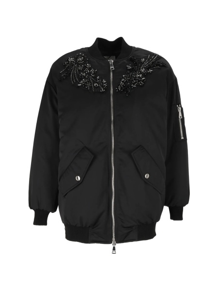 Bomber jacket ERMANNO FIRENZE neagra din polyester