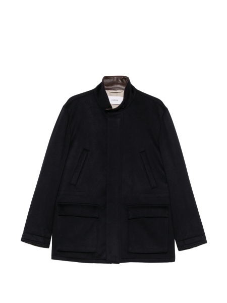 Bomber jacket Lardini albastra din casmir si lana