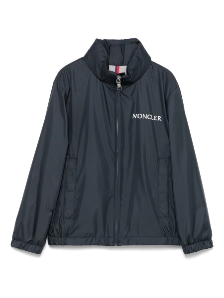 Bomber jacket Moncler albastra din polyester