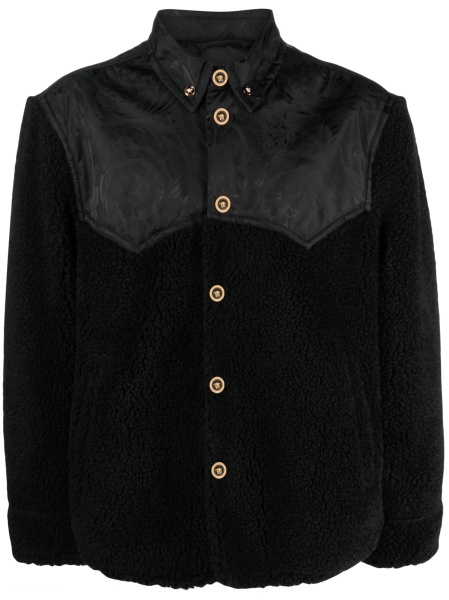 Bomber jacket Versace neagra din acetat si poliamida