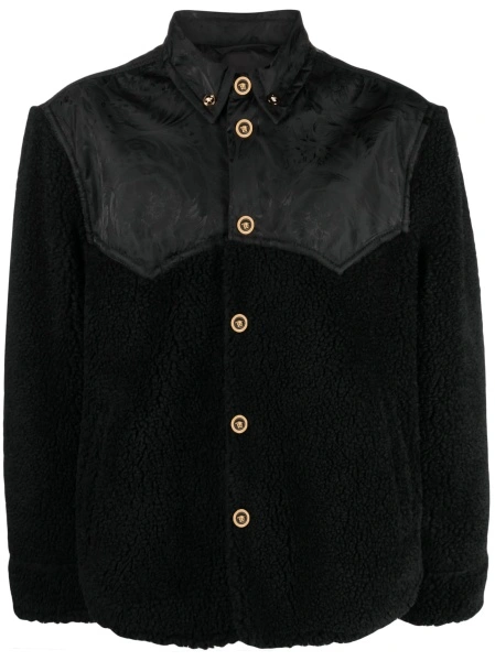 Bomber jacket Versace neagra din acetat si poliamida