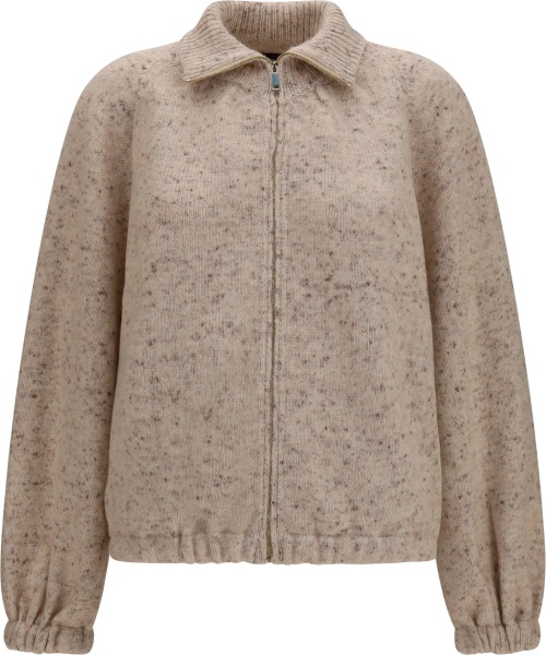 Bomber Oversized bouclé yarn Bomber Jacket with lurex