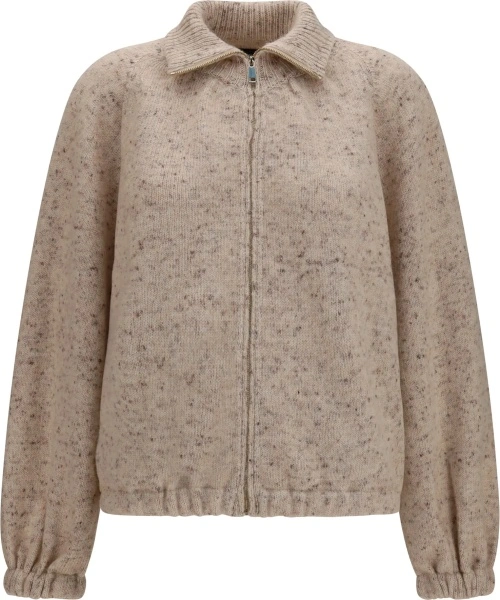 Bomber Oversized bouclé yarn Bomber Jacket with lurex