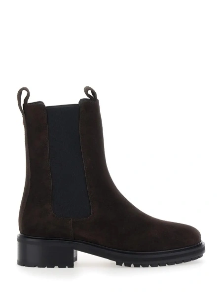 Botine AEYDE maro din piele intoarsa 'Jack'