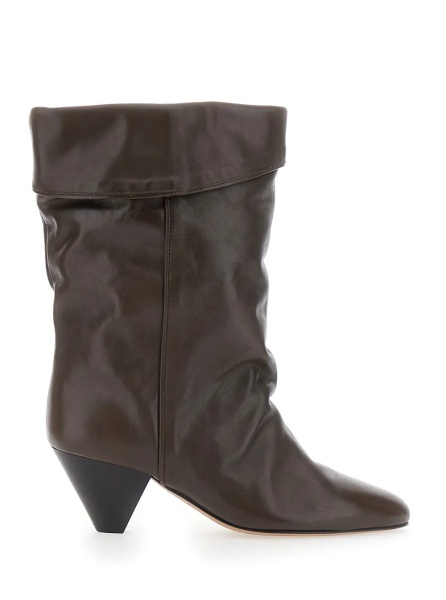 Botine 'Dalby' Brown Ankle Boots with Pointed Design in Smooth Leather for Women
