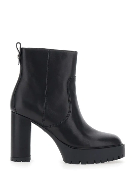 Botine Pinko negre din piele 'CLARA'