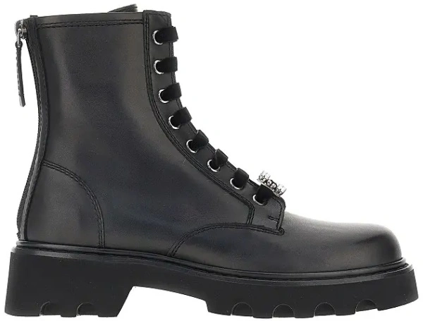 Botine Roger Vivier negre din piele