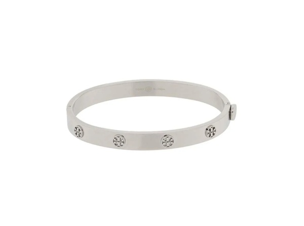 Bratari Bracelet with Engraved Logo and Clip Closure in Silver Steel for Women