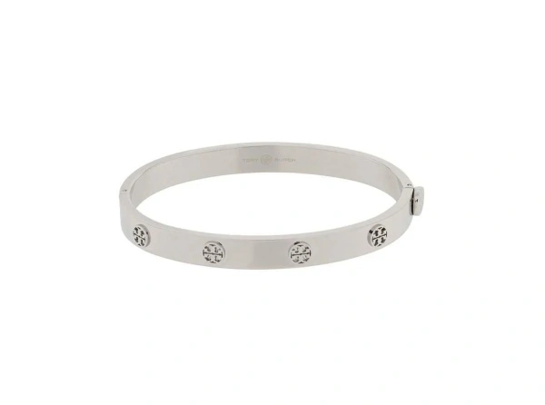 Bratari Bracelet with Engraved Logo and Clip Closure in Silver Steel for Women