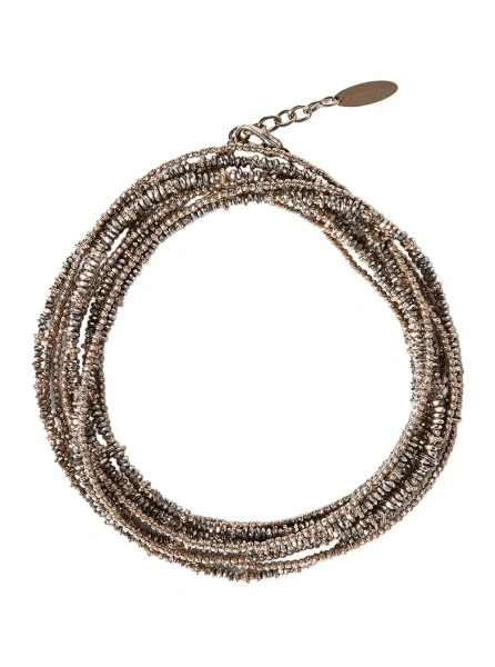 Bratari Metallic Bracelet with layered design and Monile in Metal for women