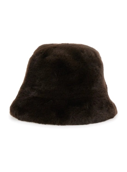 Caciula Brown Ecoleather Wide Brim 'Amara' Fisherman Hat for Women