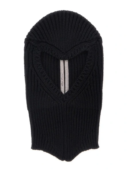 Caciula Rick Owens neagra din casmir si lana