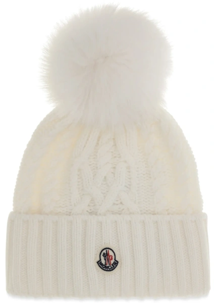 Caciula Wool and cashmere Beanie with pom-pom