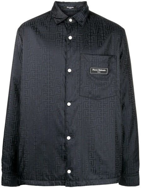 Camasa Balmain neagra din poliamida