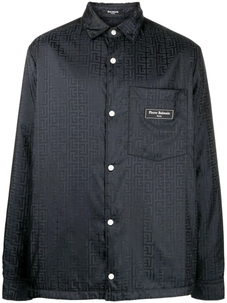 Camasa Balmain neagra din poliamida